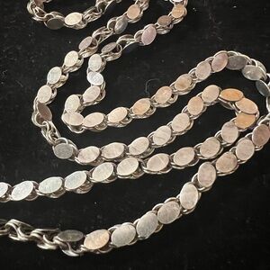 Vintage Sterling Silver Oval link chain